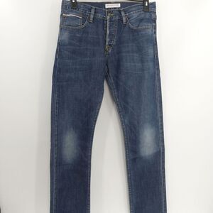 Artisan de Luxe Dark Selvedge Straight Leg Button Fly Jeans 31 x 35 AMD080F13